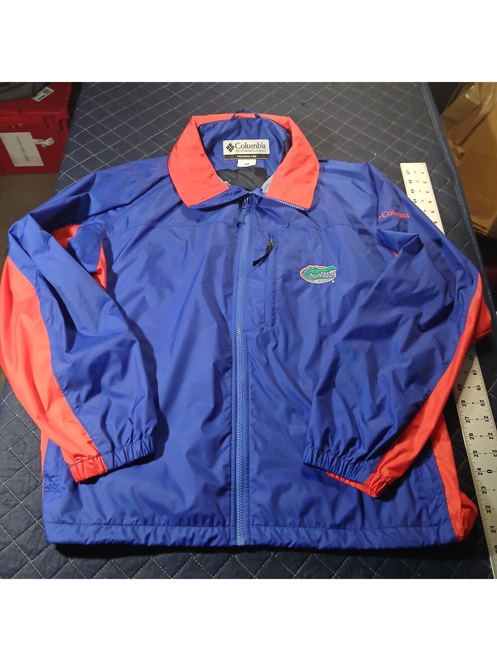 Columbia Florida Gators Windbreaker Jacket Blue Orange XL